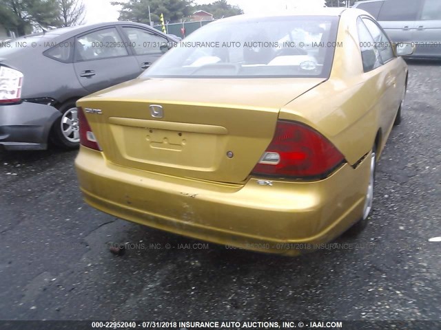 1HGEM22991L027877 - 2001 HONDA CIVIC SI/EX GOLD photo 6