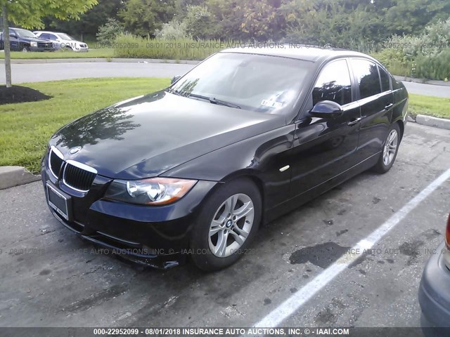 WBAVC575X8NK77195 - 2008 BMW 328 I SULEV BLACK photo 2