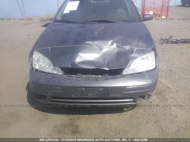 1FAFP34N57W361573 - 2007 FORD FOCUS ZX4/S/SE/SES GRAY photo 6