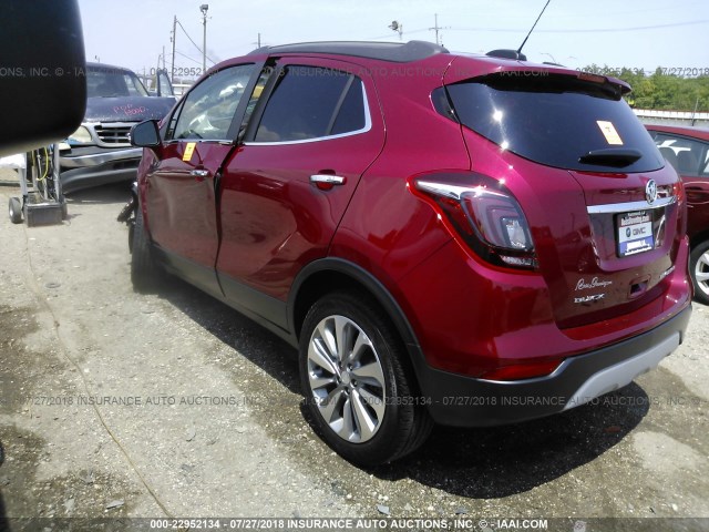 KL4CJASB8JB622618 - 2018 BUICK ENCORE PREFERRED MAROON photo 3