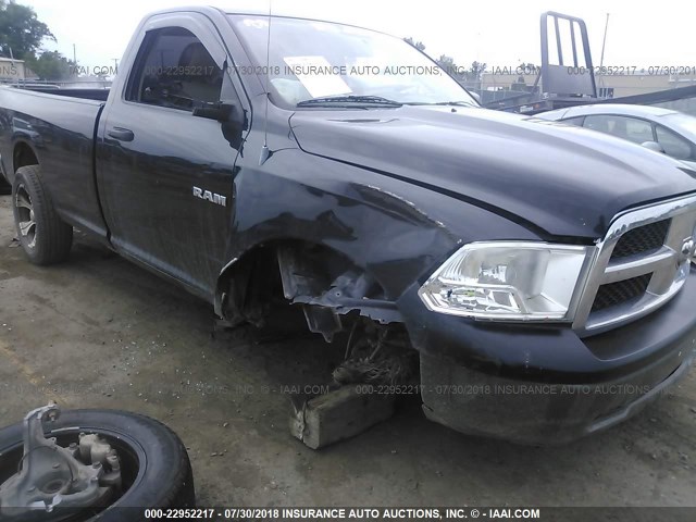 3D7JB1EK2AG104653 - 2010 DODGE RAM 1500 BLACK photo 6