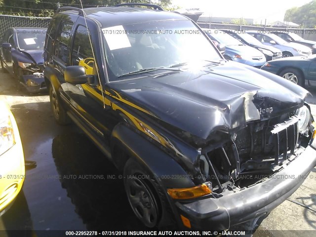 1J4GL48K76W188860 - 2006 JEEP LIBERTY SPORT BLACK photo 1