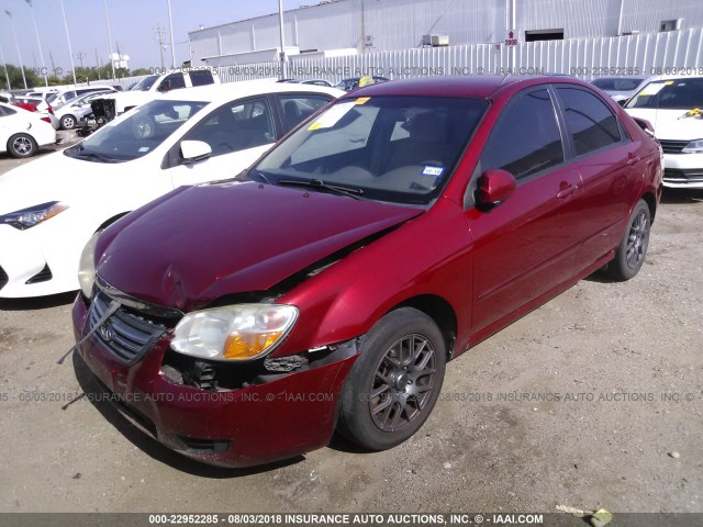 KNAFE122885577953 - 2008 KIA SPECTRA EX/LX/SX MAROON photo 2