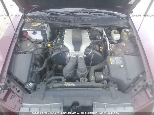 1G6DM57N730128554 - 2003 CADILLAC CTS BURGUNDY photo 10