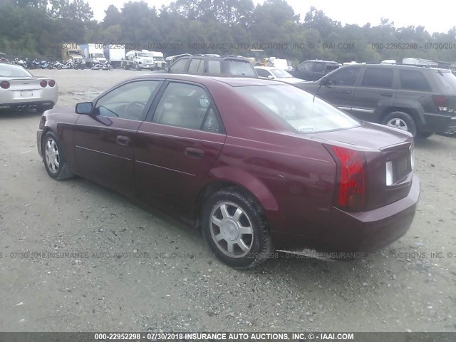 1G6DM57N730128554 - 2003 CADILLAC CTS BURGUNDY photo 3