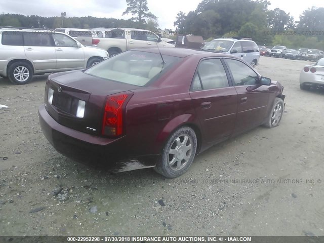 1G6DM57N730128554 - 2003 CADILLAC CTS BURGUNDY photo 4