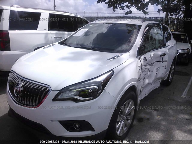 LRBFXBSAXHD220546 - 2017 BUICK ENVISION ESSENCE WHITE photo 2