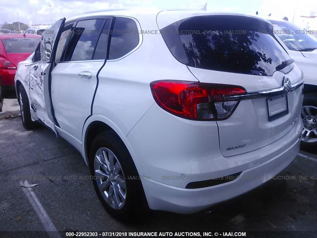 LRBFXBSAXHD220546 - 2017 BUICK ENVISION ESSENCE WHITE photo 3
