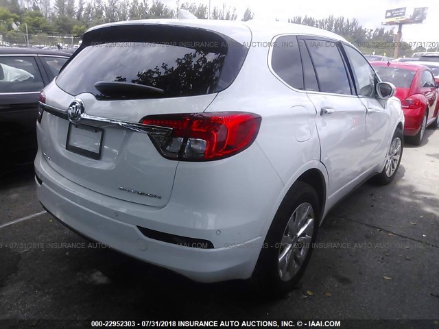 LRBFXBSAXHD220546 - 2017 BUICK ENVISION ESSENCE WHITE photo 4