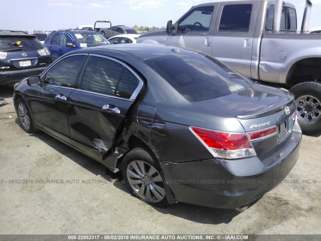 1HGCP3F87CA001475 - 2012 HONDA ACCORD EXL GRAY photo 3