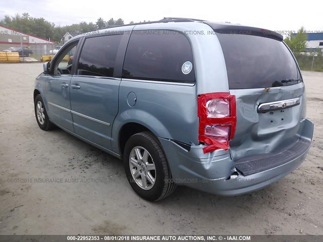 2A4RR8D14AR321393 - 2010 CHRYSLER TOWN & COUNTRY TOURING PLUS Light Blue photo 3