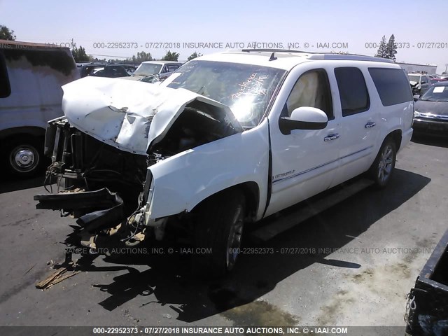 1GKFK66887J325797 - 2007 GMC YUKON XL DENALI WHITE photo 2