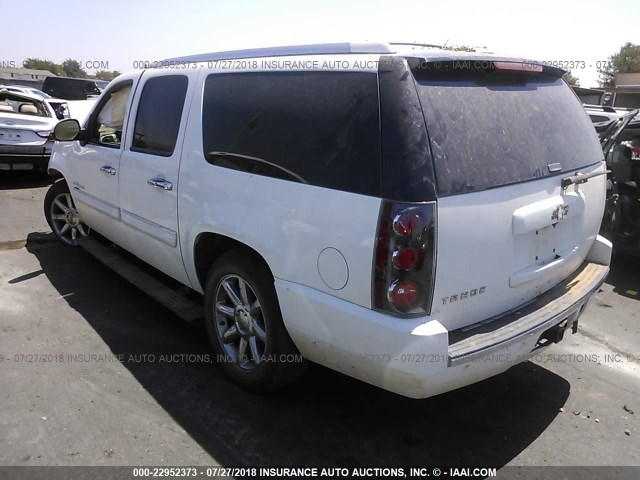 1GKFK66887J325797 - 2007 GMC YUKON XL DENALI WHITE photo 3