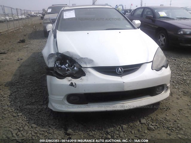 JH4DC53053C007612 - 2003 ACURA RSX TYPE-S WHITE photo 6