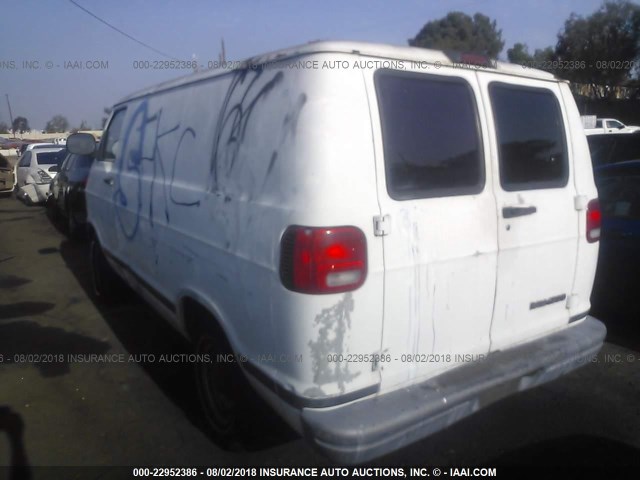 2B7HB11X41K561283 - 2001 DODGE RAM VAN B1500 WHITE photo 3