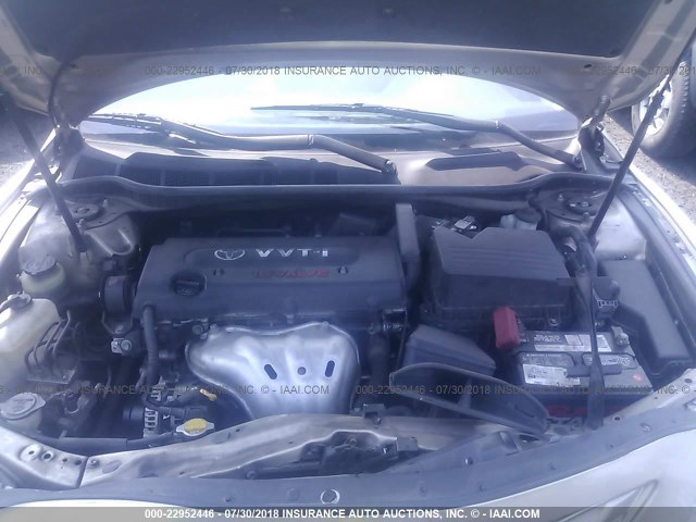 4T4BE46K58R029302 - 2008 TOYOTA CAMRY CE/LE/XLE/SE GOLD photo 10