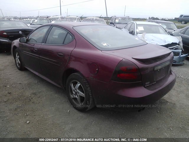 2G2WP522441332166 - 2004 PONTIAC GRAND PRIX GT MAROON photo 3