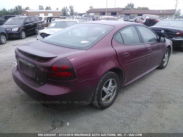 2G2WP522441332166 - 2004 PONTIAC GRAND PRIX GT MAROON photo 4