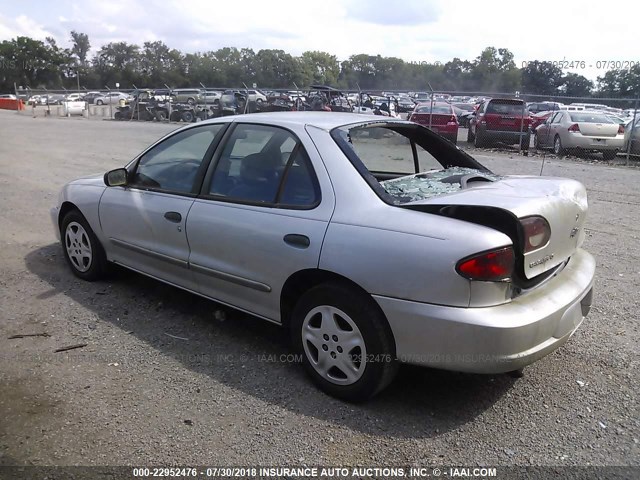 1G1JF524317164487 - 2001 CHEVROLET CAVALIER LS SILVER photo 3