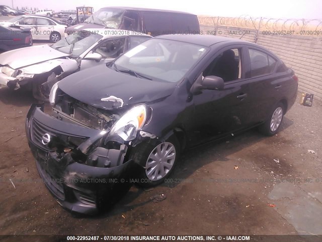 3N1CN7AP9CL901008 - 2012 NISSAN VERSA S/SV/SL BLACK photo 2