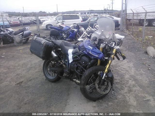 SMTE05BF0DJ567475 - 2013 TRIUMPH MOTORCYCLE TIGER 800/ABS BLUE photo 1