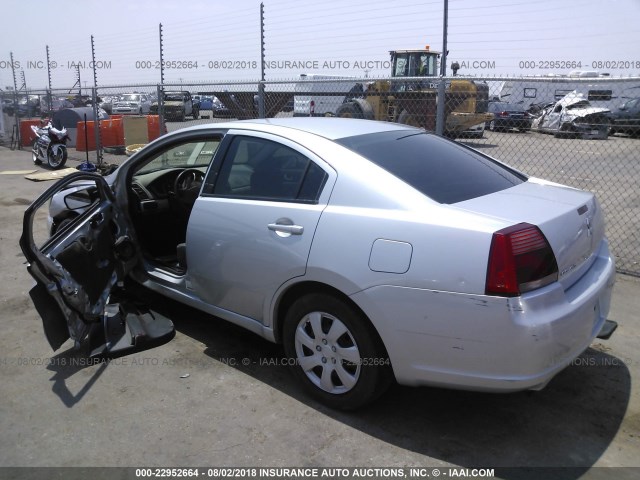 4A3AB36F87E027534 - 2007 MITSUBISHI GALANT ES SILVER photo 3