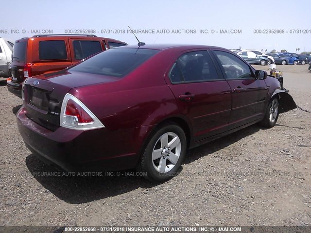 3FAHP07127R168493 - 2007 FORD FUSION SE RED photo 4