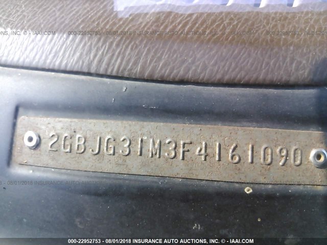 2GBJG31M3F4161090 - 1985 CHEVROLET G30 WHITE photo 10