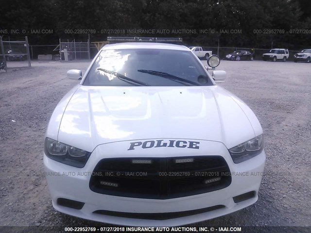 2C3CDXAG1CH304867 - 2012 DODGE CHARGER POLICE WHITE photo 6