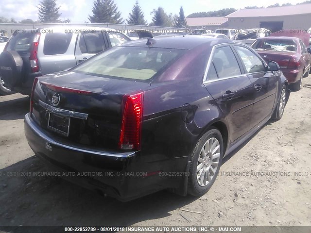 1G6DG5EG9A0102904 - 2010 CADILLAC CTS LUXURY COLLECTION MAROON photo 4