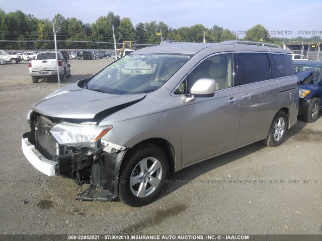 JN8AE2KP5C9041739 - 2012 NISSAN QUEST S/SV/SL/LE TAN photo 2