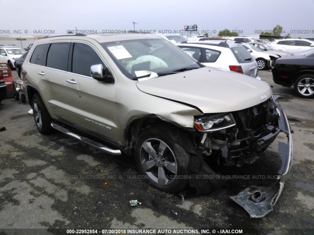 1C4RJEBG2EC574231 - 2014 JEEP GRAND CHEROKEE LIMITED GOLD photo 1