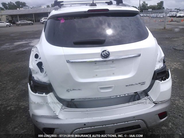 KL4CJHSBXFB163057 - 2015 BUICK ENCORE PREMIUM WHITE photo 6