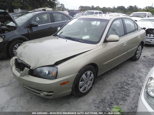 KMHDN46D26U263589 - 2006 HYUNDAI ELANTRA GLS/GT/LIMITED GOLD photo 2