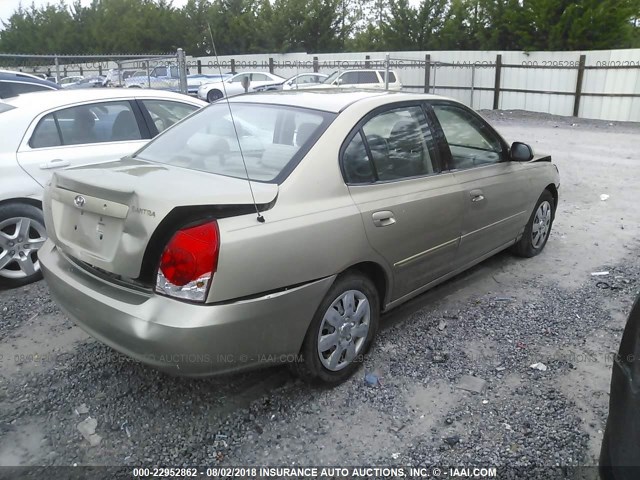 KMHDN46D26U263589 - 2006 HYUNDAI ELANTRA GLS/GT/LIMITED GOLD photo 4