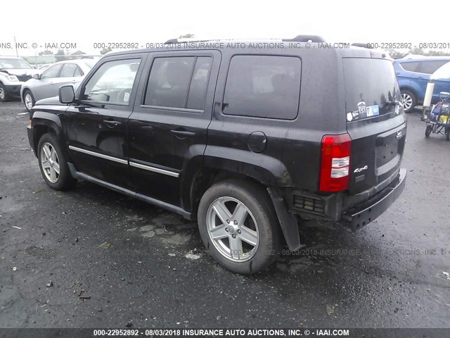 1J4NF4GB2AD652352 - 2010 JEEP PATRIOT LIMITED BLACK photo 3