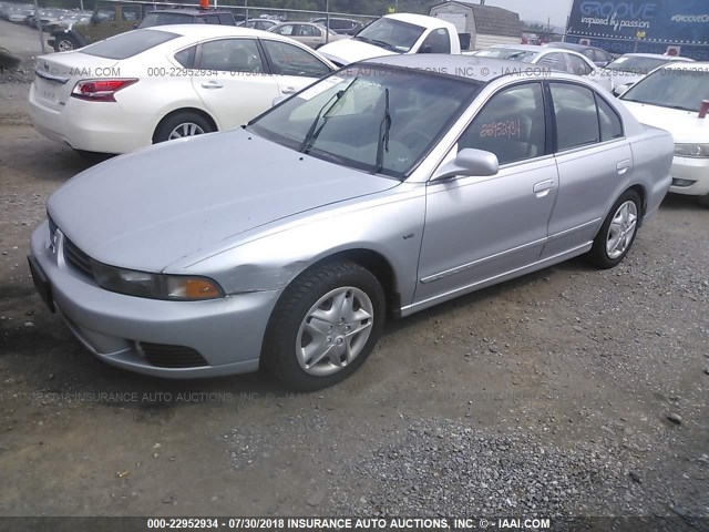 4A3AA46HX2E004999 - 2002 MITSUBISHI GALANT ES/LS/GTZ SILVER photo 2