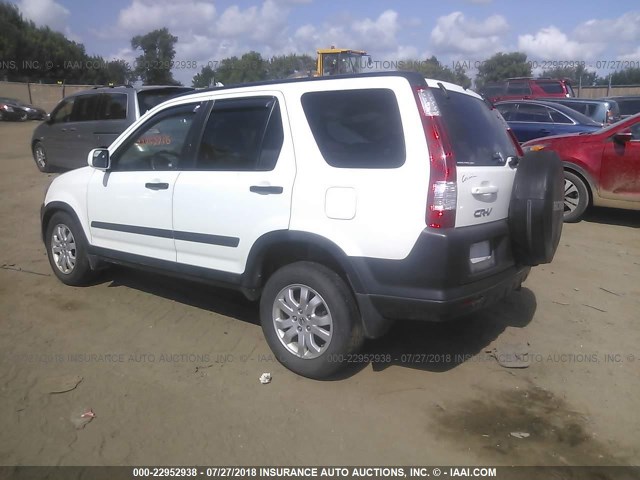 JHLRD78846C026934 - 2006 HONDA CR-V EX WHITE photo 3