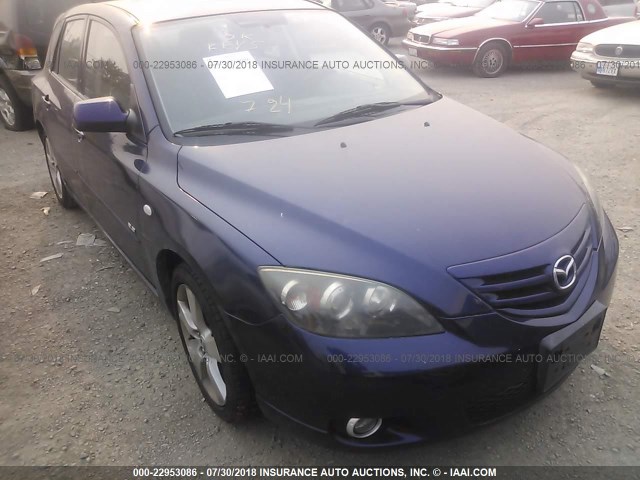 JM1BK343651292473 - 2005 MAZDA 3 HATCHBACK BLUE photo 1