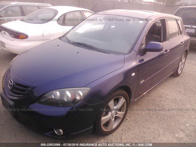 JM1BK343651292473 - 2005 MAZDA 3 HATCHBACK BLUE photo 2