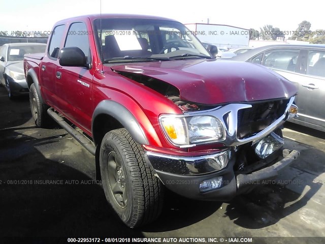 5TEGN92N64Z331779 - 2004 TOYOTA TACOMA DOUBLE CAB PRERUNNER RED photo 1