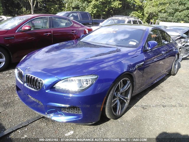 WBS6C9C55EDV73529 - 2014 BMW M6 GRAN COUPE Dark Blue photo 2