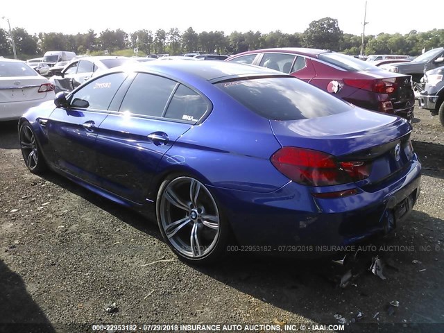 WBS6C9C55EDV73529 - 2014 BMW M6 GRAN COUPE Dark Blue photo 3
