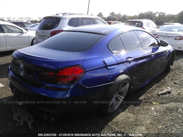 WBS6C9C55EDV73529 - 2014 BMW M6 GRAN COUPE Dark Blue photo 4