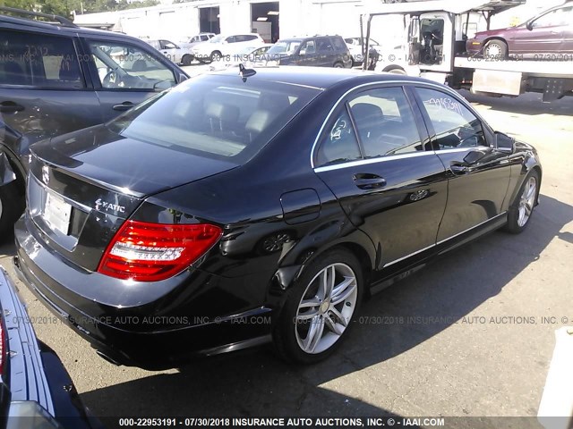 WDDGF8AB5ER317440 - 2014 MERCEDES-BENZ C 300 4MATIC BLACK photo 4