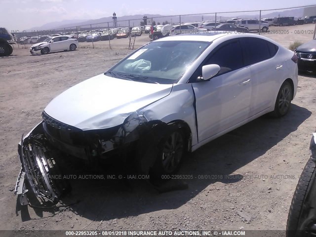 5NPD84LF8JH300066 - 2018 HYUNDAI ELANTRA SEL/VALUE/LIMITED WHITE photo 2