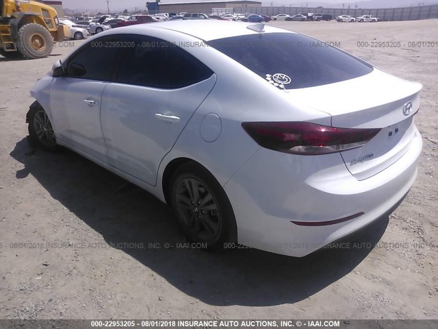 5NPD84LF8JH300066 - 2018 HYUNDAI ELANTRA SEL/VALUE/LIMITED WHITE photo 3