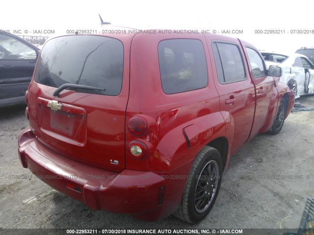 3GNDA13D38S605919 - 2008 CHEVROLET HHR LS Qırmızı foto 4