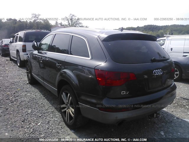 WA1AV74L07D011354 - 2007 AUDI Q7 4.2 QUATTRO GRAY photo 3