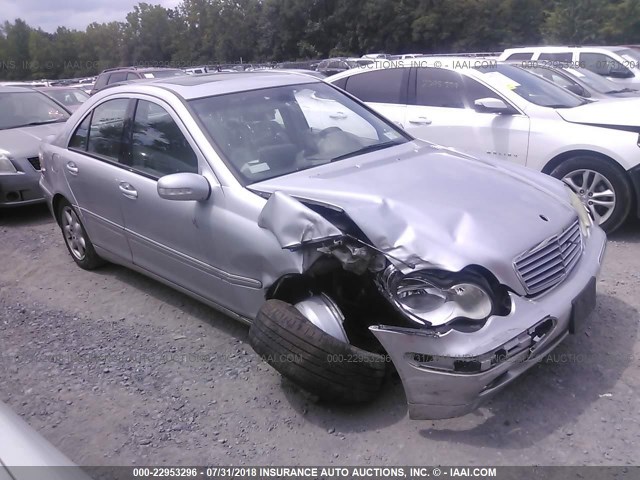 WDBRF81J64F483877 - 2004 MERCEDES-BENZ C 240 4MATIC SILVER photo 1